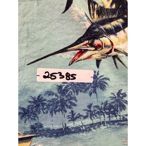 World Wide Sportsman Shirt Mens Large Blue Sport Fisherman Vented Button Up - Picture 9 of 9